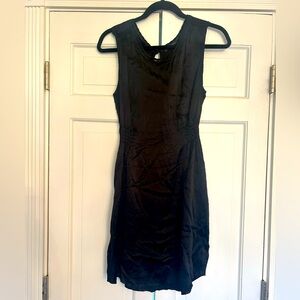 Banana Republic black silk tank dress